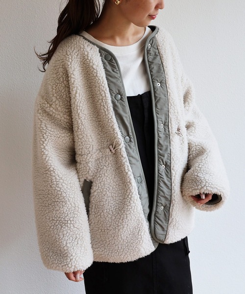 「andme」 ジャケット M アイボリー レディース_画像8