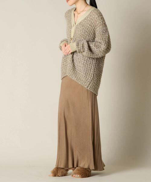 「Liesse」 ニットカーディガン FREE オフホワイト レディース_画像5