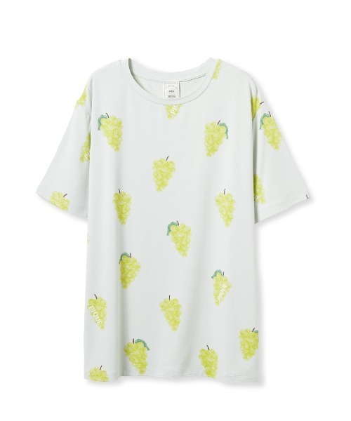 新作ジェラートピケルームウェアレディース  フルーツ柄Tシャツパンツ上下 セット 接触冷感】フルーツ柄Tシャツ(カットソー・Tシャツ)｜ルーム