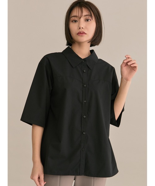 「TONAL」 半袖ブラウス 38 ブラック レディース TONAL 「TONAL」 半袖シャツ 38 ブラック レディース : ZOZOTOWN