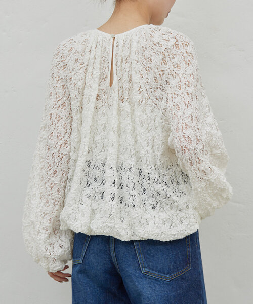 HERITANOVUM ブラウス シャツ 「HERITANOVUM」ラッセルギャザー