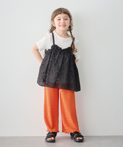 Piet ブラウス シャツ レースビスチェ ドッキングトップス キッズ 子供