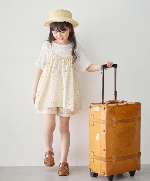 Piet ブラウス シャツ レースビスチェ ドッキングトップス キッズ 子供
