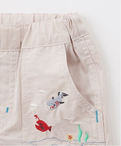 kladskap パンツ 海のいきもの刺しゅう5分丈パンツ キッズ 子供