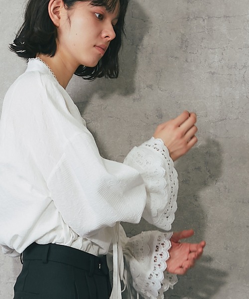 ブラウス シャツ 2WAY袖フリルブラウス レディース : ZOZOTOWN Yahoo