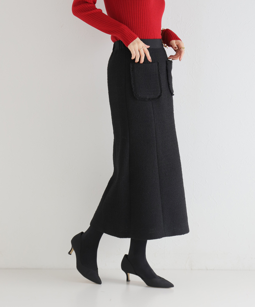 くろぶち IENA 38 ニットプリーツスカート ブラック 黒 IENA（イエナ