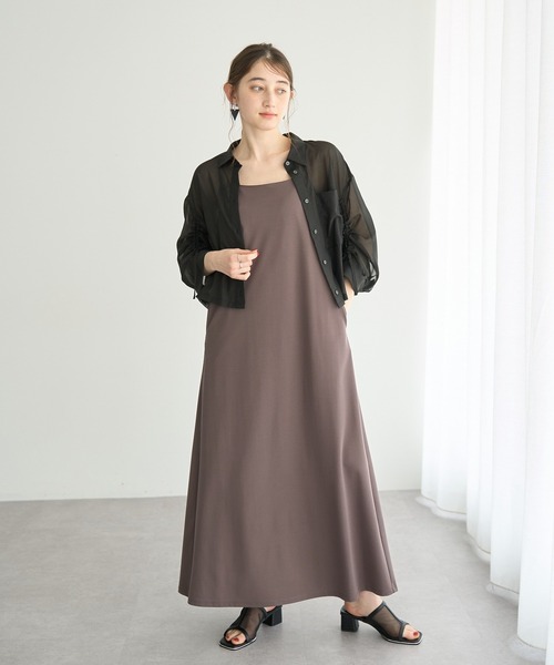 YECCA VECCA ワンピース 「2点SET」ドロストシアーシャツセット