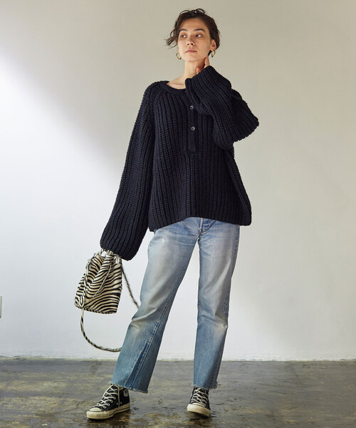 「GALLARDAGALANTE」 長袖ニット FREE ホワイト レディース_画像4