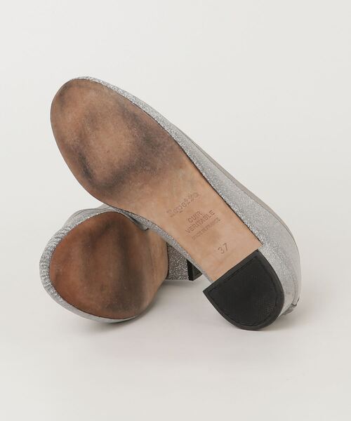 repetto シルバーバレエシューズ repetto レペット フラットシューズ バレエシューズシルバー