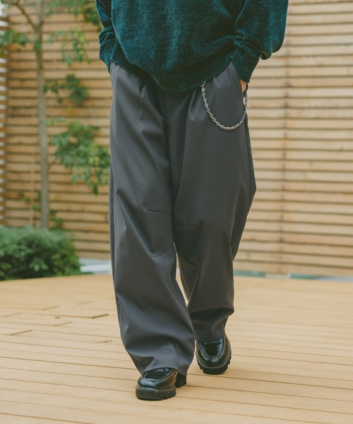 RAGEBLUE スラックス PEツイルバレルレッグパンツ メンズ