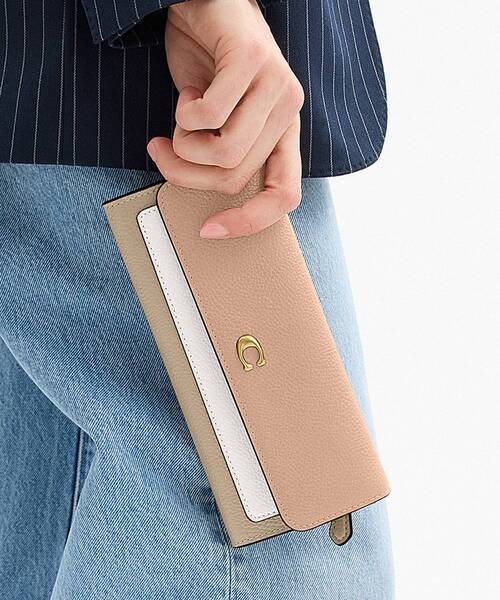 COACH ミラ ロング フラップ ウォレット COACH 財布 ミラ ロング フラップ ウォレット・カラーブロック
