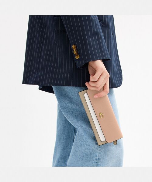 COACH 財布 ミラ ロング フラップ ウォレット・カラーブロック