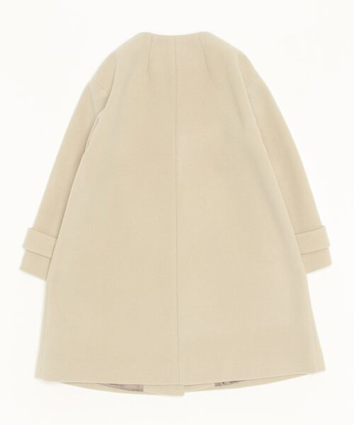 「green label relaxing」 ノーカラーコート 38 ホワイト レディース_画像6