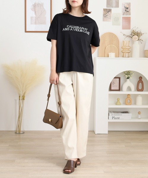 スマホショルダー tシャツ 半袖 BRODIAEA つぶつぶパールロゴ半袖T