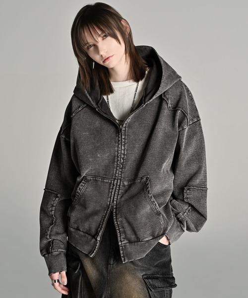 パーカー vintage make design heavy weight W zip parker / ヴィンテージメイクデザイン ヘビーウエイトダ | ADRER | 25