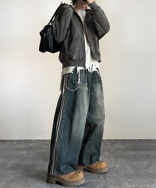 パーカー vintage make design heavy weight W zip parker / ヴィンテージメイクデザイン ヘビーウエイトダ | ADRER | 22