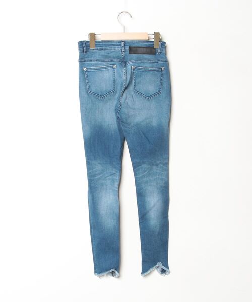 [JEANASIS] повреждение обработка Denim брюки S голубой женский 