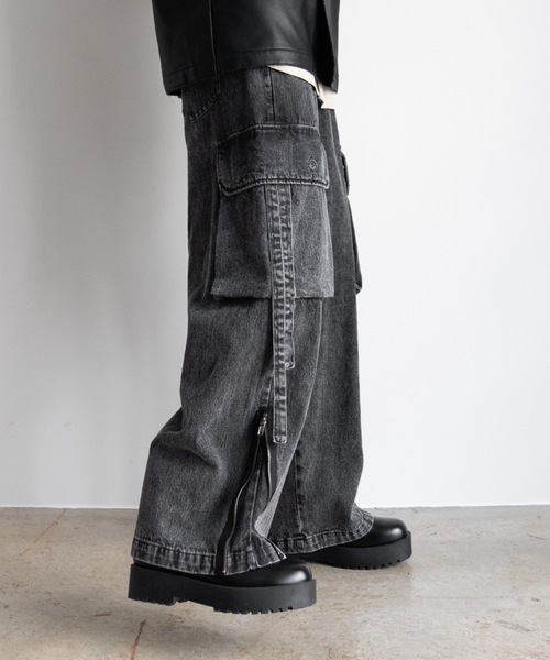 「Casper John」 デニムパンツ MEDIUM ブラック メンズ