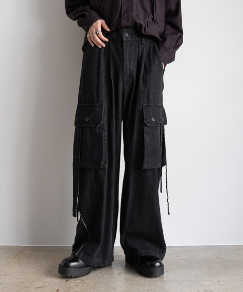 「Casper John」 デニムパンツ MEDIUM ブラック メンズ
