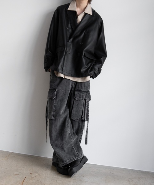 「Casper John」 デニムパンツ MEDIUM ブラック メンズ