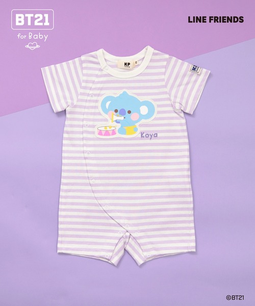 KP BOY（ケーピーボーイ） ベビー服 ロンパース 「BT21」アップリケ 