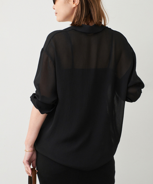 Deuxieme Classe ブラウス シャツ トリアセ シフォン レディース