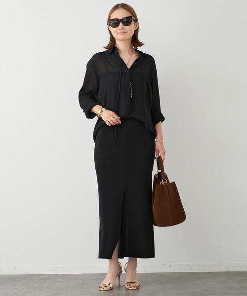 新品　未使用　トリアセシフォンシャツ Deuxieme Classe ブラウス シャツ トリアセ シフォン レディース