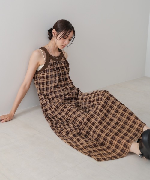 BAB（バブ） ワンピース 「S・Mサイズ展開」チェックアメスリフレア