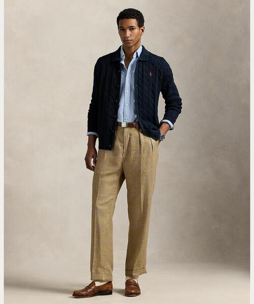 POLO RALPH LAUREN カーディガン ケーブルニット コットン メンズ