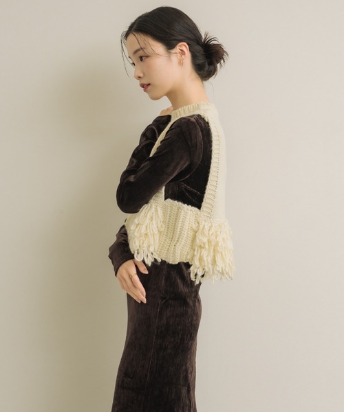 NEUNA（ヌナ） ベスト ジレ フリンジベスト レディース : ZOZOTOWN