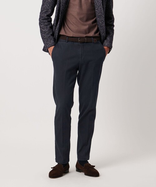 【ユナイテッドアローズ】パンツスーツ　ノーカラー　テーパード　紺　40・42 b642b033a4a20aa0168a4b1c708007