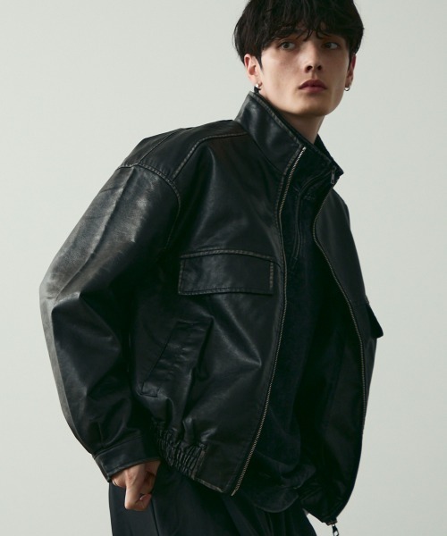 Shoowtime（ショウタイム） ブルゾン アウター Stand collar synthetic