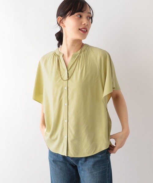 「GLOBAL WORK」 半袖ブラウス LARGE オフホワイト レディース_画像4