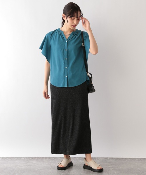 「GLOBAL WORK」 半袖ブラウス LARGE オフホワイト レディース_画像6