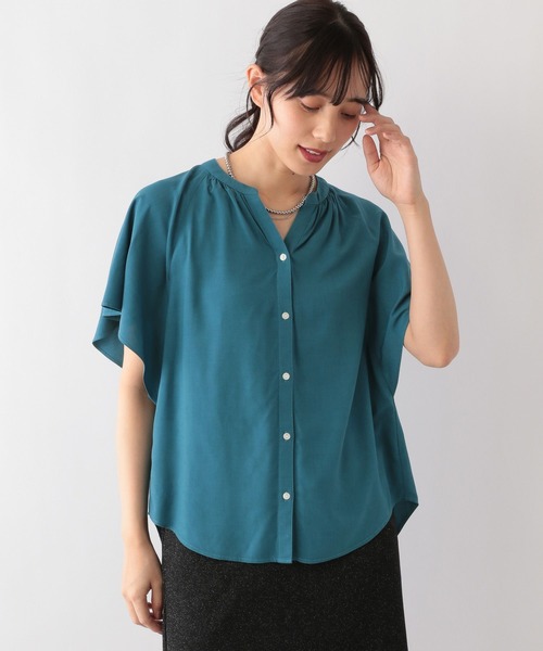 「GLOBAL WORK」 半袖ブラウス LARGE オフホワイト レディース_画像8