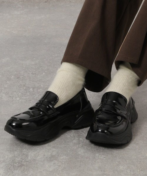 靴下 クルーラメシャギーソックス / 581253 レディース | LAKOLE | 02