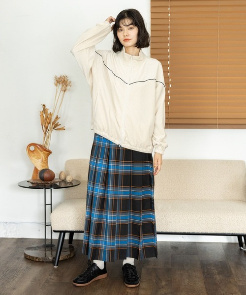 niko and…（ニコアンド） プリーツスカート LARGE グリーン レディース