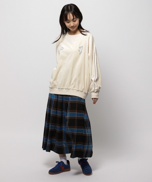 niko and…（ニコアンド） プリーツスカート LARGE グリーン レディース