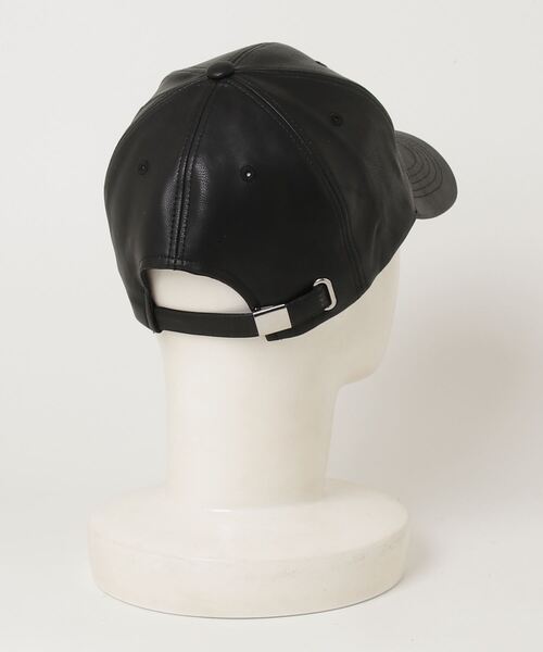 LETee キャップ 帽子 フェイクレザー シンプルCAP レディース