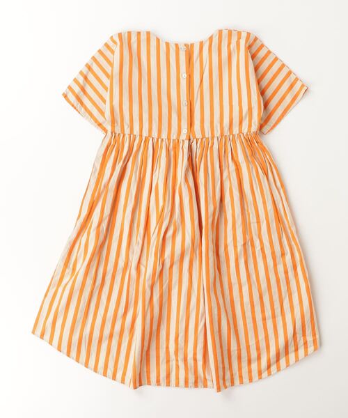 「WOLF&RITA」 「KIDS」ストライプ柄半袖ワンピース 8Y オレンジ キッズ_画像2