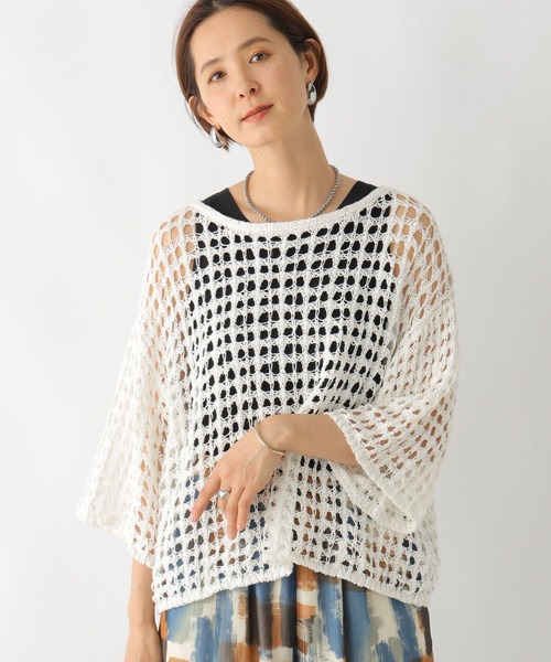 「LEPSIM」 半袖ニット FREE アイボリー レディース_画像2