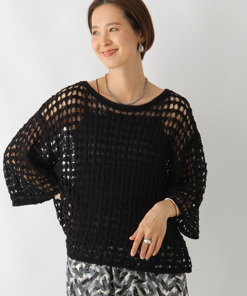 「LEPSIM」 半袖ニット FREE アイボリー レディース_画像8