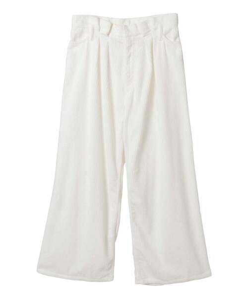 CURRENTAGE パンツ 「CURRENTAGE/カレンテージ」Corduroy wide pants