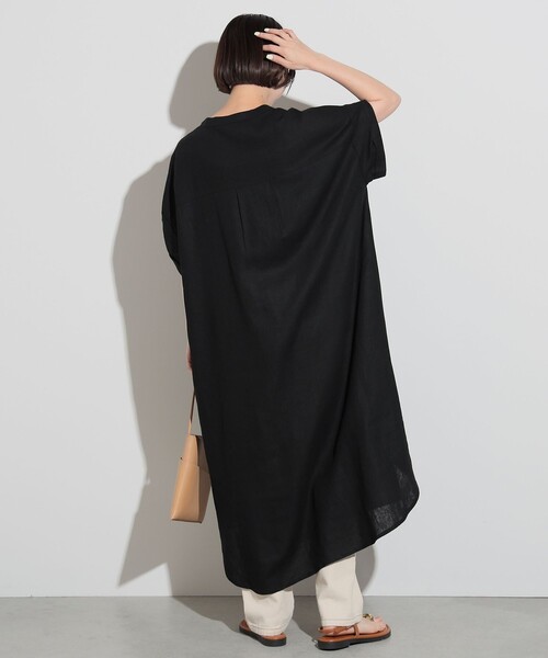 「BEAMS HEART」 半袖ワンピース FREE オリーブ レディース_画像6