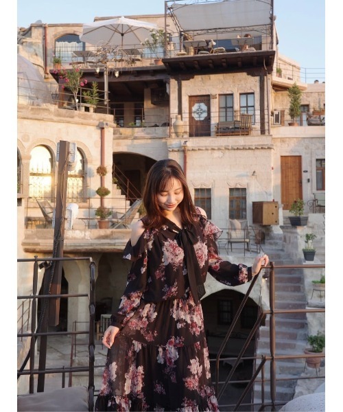 Her lip to ブラウス シャツ Isaline Bow-Tie Floral Blouse