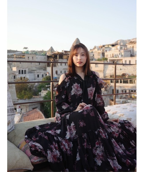 Her lip to ブラウス シャツ Isaline Bow-Tie Floral Blouse