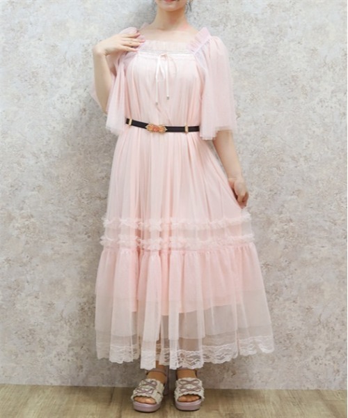 axes femme（アクシーズ ファム） 半袖ワンピース FREE ピンク