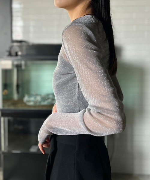 Kotoe（コトエ） tシャツ 「全8色」 ラメシアートップス クルーネック