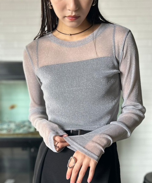 Kotoe（コトエ） tシャツ 「全8色」 ラメシアートップス クルーネック