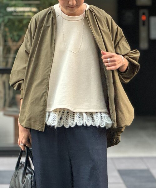 BEARDSLEY（ビアズリー） tシャツ 裾タムレースカットソー レディース
